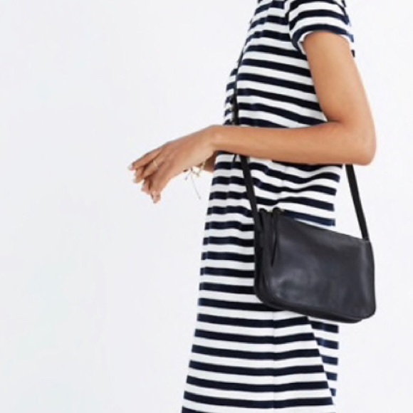 Madewell Handbags - Black Leather Simple Crossbody Bag by Madewell